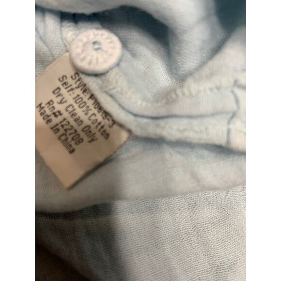 Johnny Was Embroidered Southwestern Boho Hippie Gauzy Top Women Medium Tassle - Picture 12 of 12